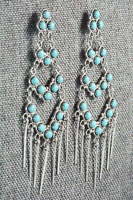 Turquoise & Sterling Silver Earrings - Dixie Booqua
