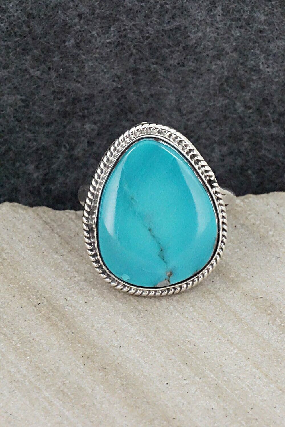 Turquoise & Sterling Silver Ring - Alice Rose Saunders - Size 7.75