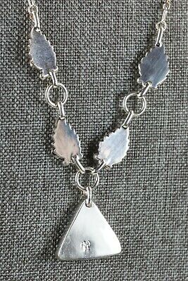 Navajo Spiny Oyster & Sterling Silver Necklace - Samuel Yellowhair