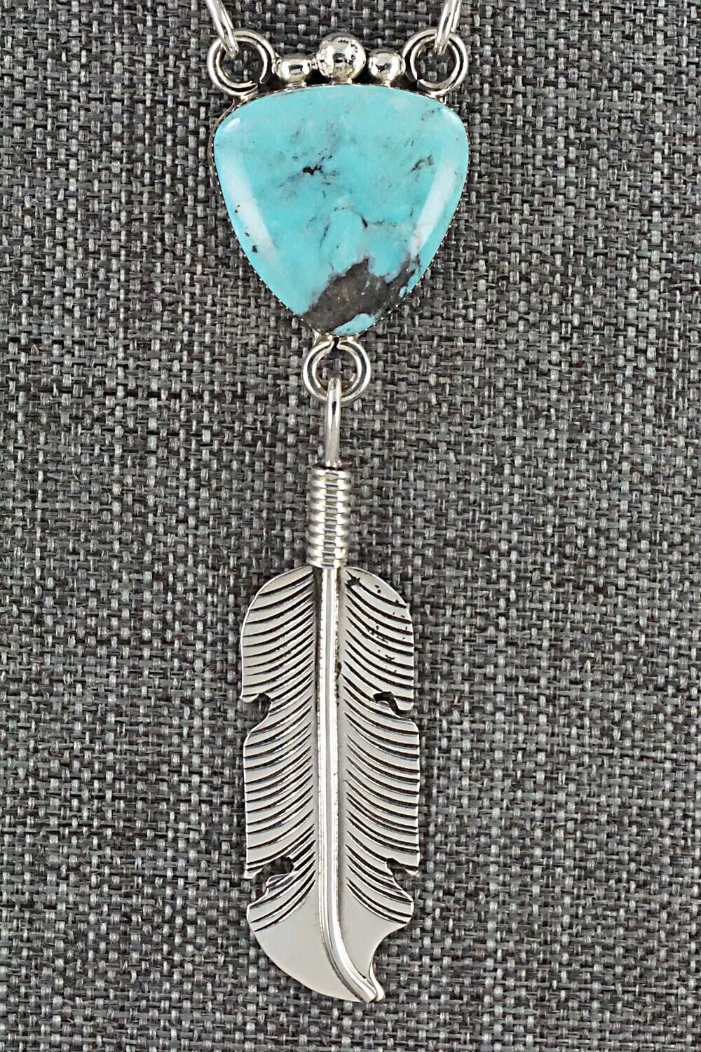 Turquoise & Sterling Silver Necklace - Gilbert Smith
