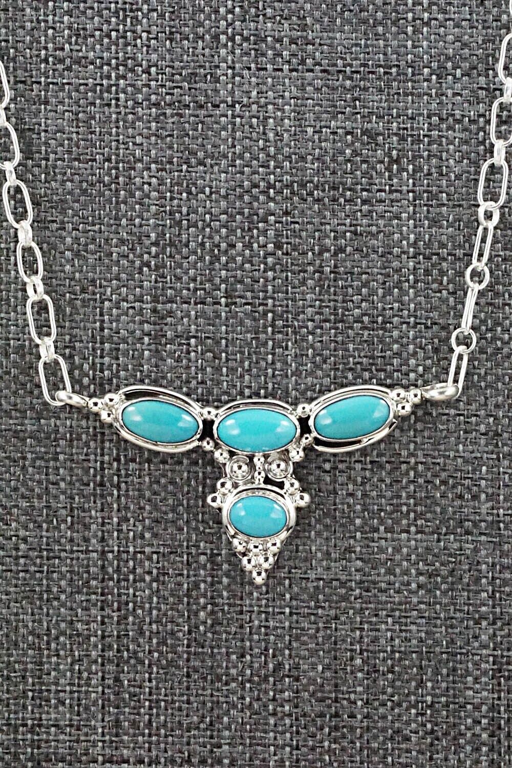 Turquoise & Sterling Silver Necklace - Verley Betone