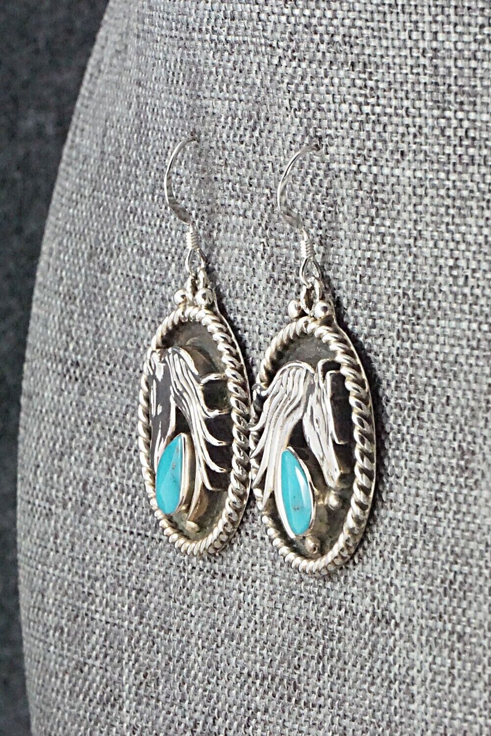 Turquoise & Sterling Silver Earrings - Genevieve Francisco