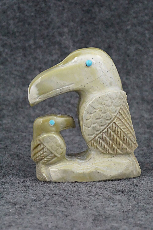 Toucans Zuni Fetish Carving - Colton Kaamasee