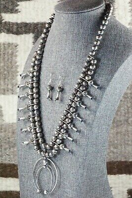 Sterling Silver Squash Blossom & Earrings - Phil Garcia