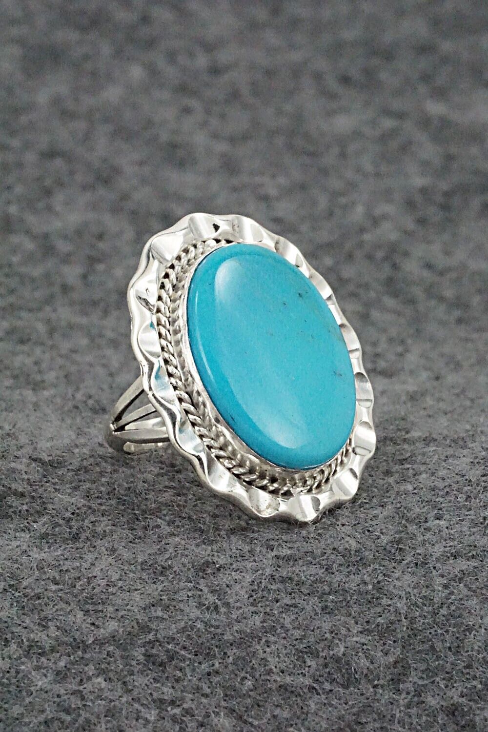 Turquoise & Sterling Silver Ring - Samuel Yellowhair - Size 6