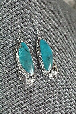 Navajo Turquoise and Sterling Silver Earrings - Sadie Jim
