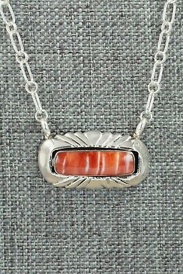 Spiny Oyster & Sterling Silver Necklace - Sadie Jim