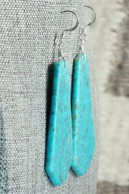 Turquoise & Sterling Silver Earrings - Lupe Lovato