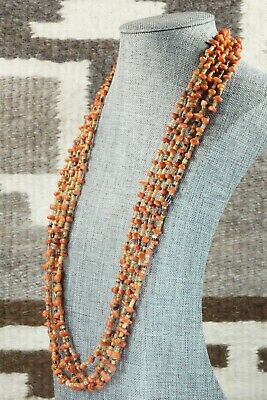 Coral & Heishi Sterling Silver Necklace - Irene Lovato