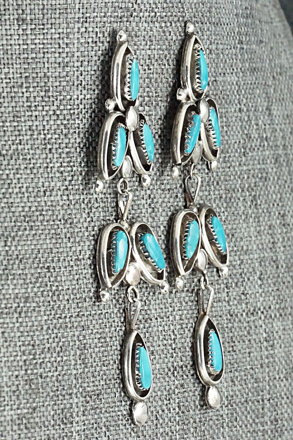 Turquoise & Sterling Silver Earrings - Viola Bobelu