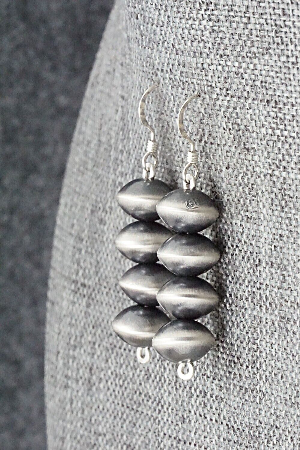 Sterling Silver Navajo Pearl Earrings - Preston Haley
