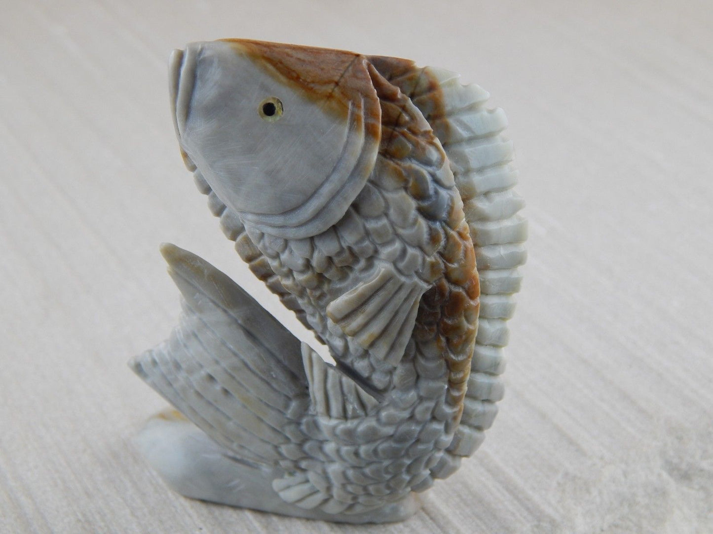 Fish Zuni Fetish Carving - Ben Kaamasee - High Lonesome Trading