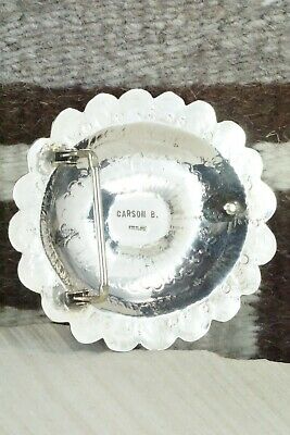 Turquoise & Sterling Silver Belt Buckle - Carson Blackgoat
