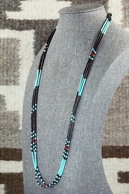 Turquoise, Coral and Shell Necklace - Esquipula Tenorio