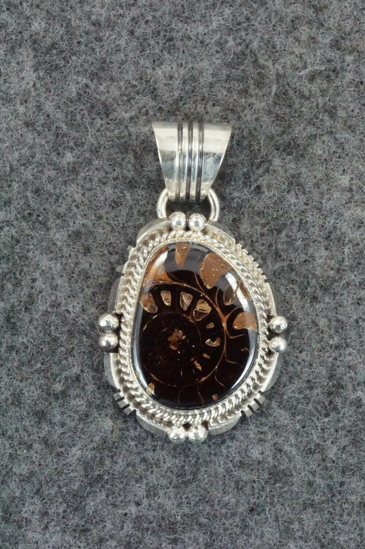 Moroccan Ammonite & Sterling Silver Pendant - Sharon McCarthy