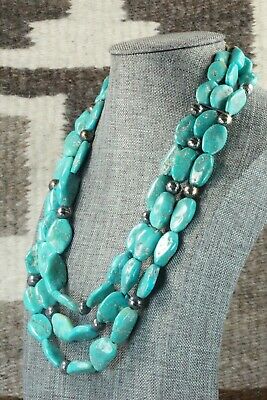 Turquoise & Sterling Silver Necklace - Navajo