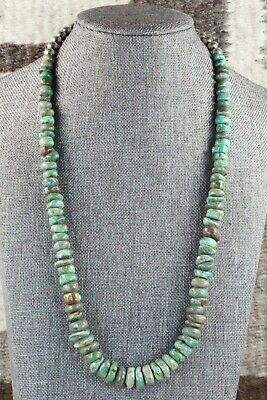 Turquoise & Sterling Silver Necklace - Navajo