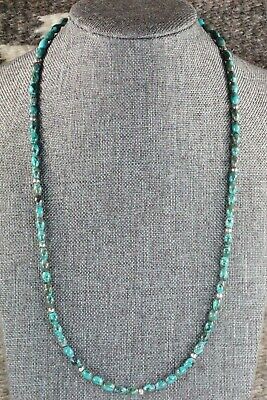 Turquoise & Sterling Silver Necklace - Native American