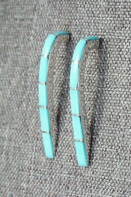 Turquoise & Sterling Silver Earrings - Christopher Booqua - High Lonesome Trading