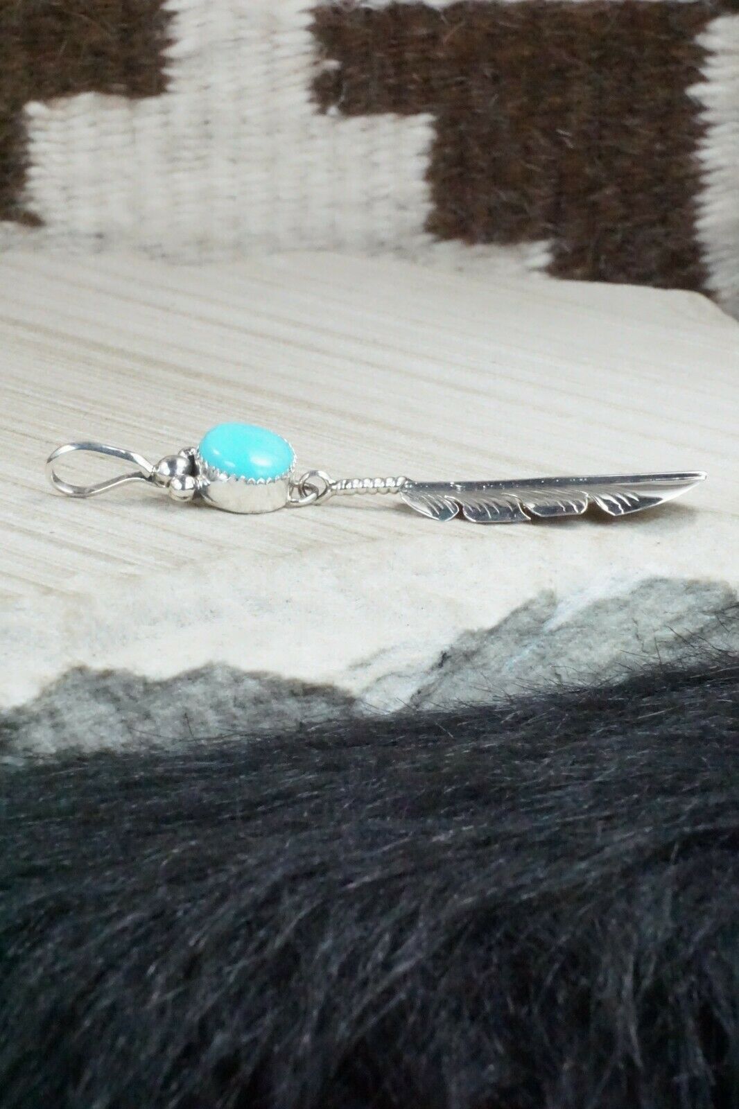 Turquoise and Sterling Silver Pendant - Aaron Davis