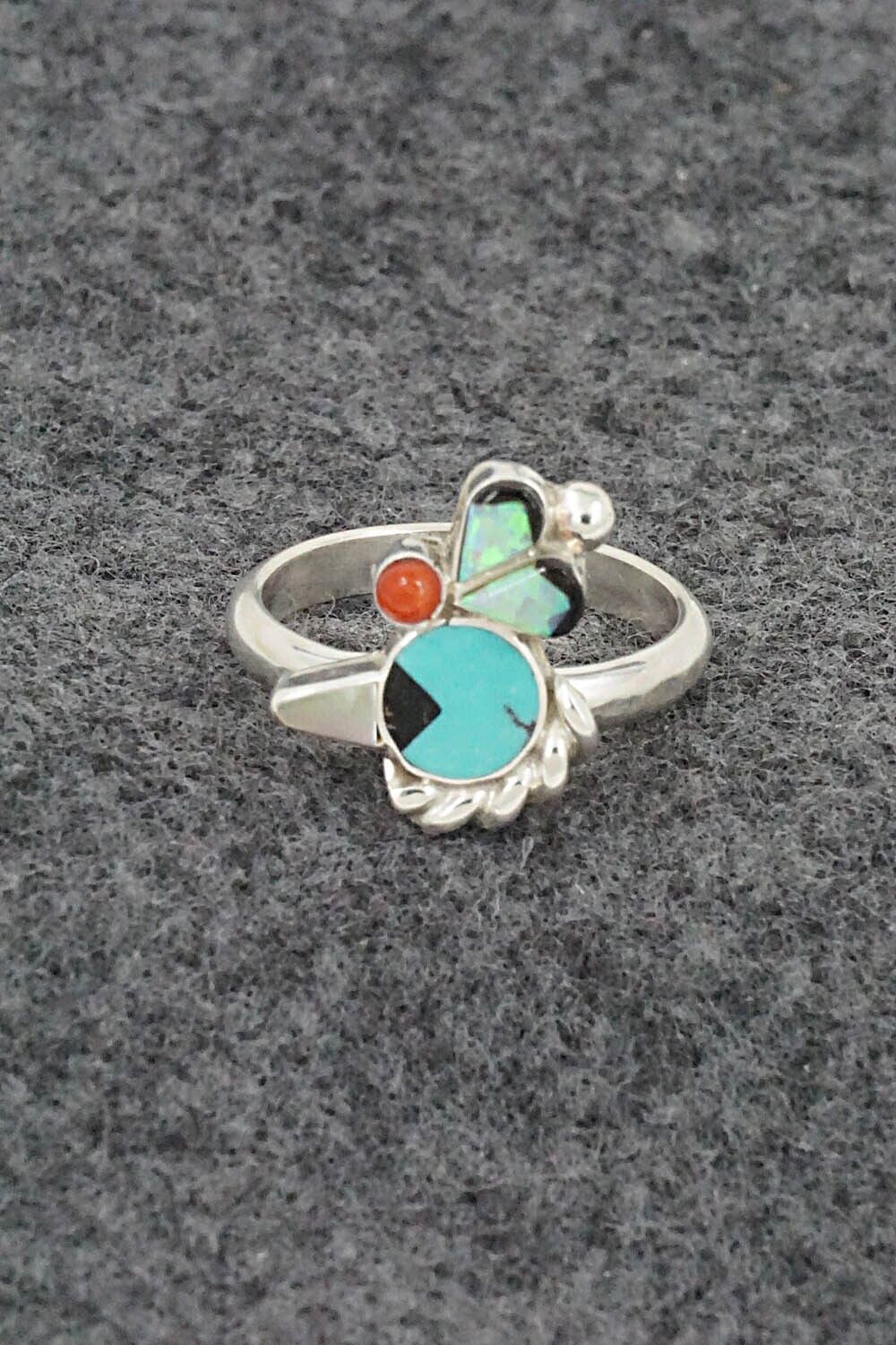 Multi Stone & Sterling Silver Ring - Michelle Peina - Size 6