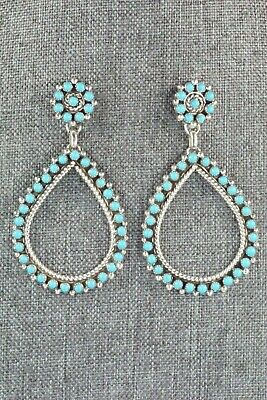 Turquoise & Sterling Silver Earrings - Falencia Yazzie