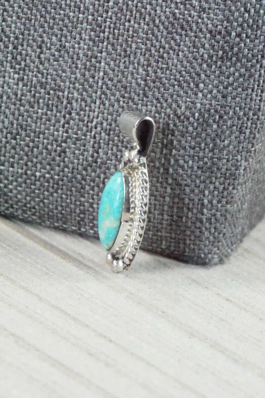 Turquoise & Sterling Silver Pendant - Jan Mariano