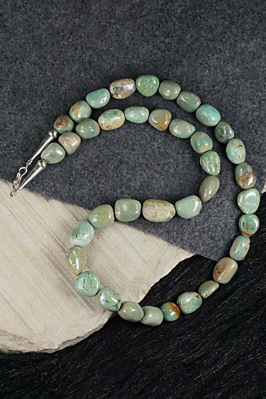 Turquoise and Sterling Silver Necklace - Louise Joe