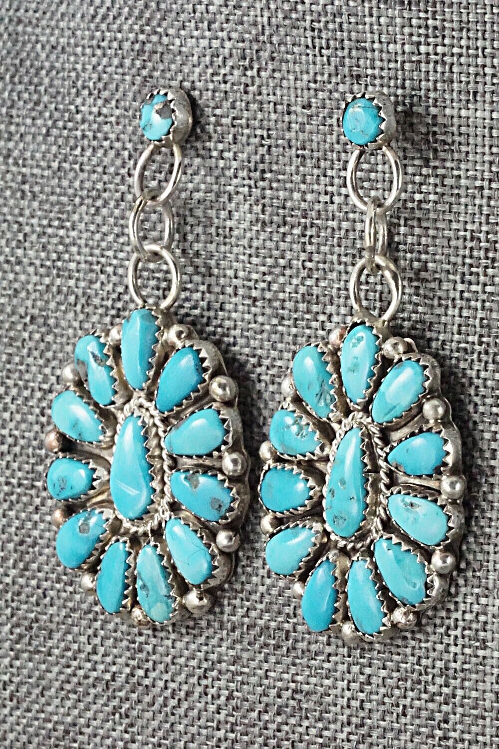 Turquoise & Sterling Silver Earrings - Justina Wilson
