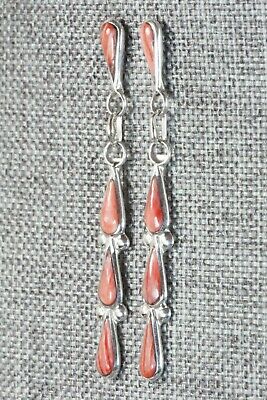 Spiny Oyster & Sterling Silver Earrings - Ashbary Gasper