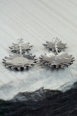 Navajo Turquoise and Sterling Silver Earrings - Nathaniel Nez
