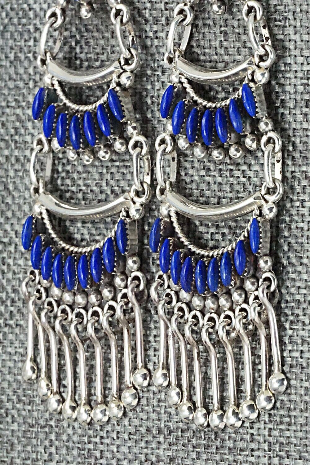 Lapis & Sterling Silver Earrings - Stewart Nakatewa