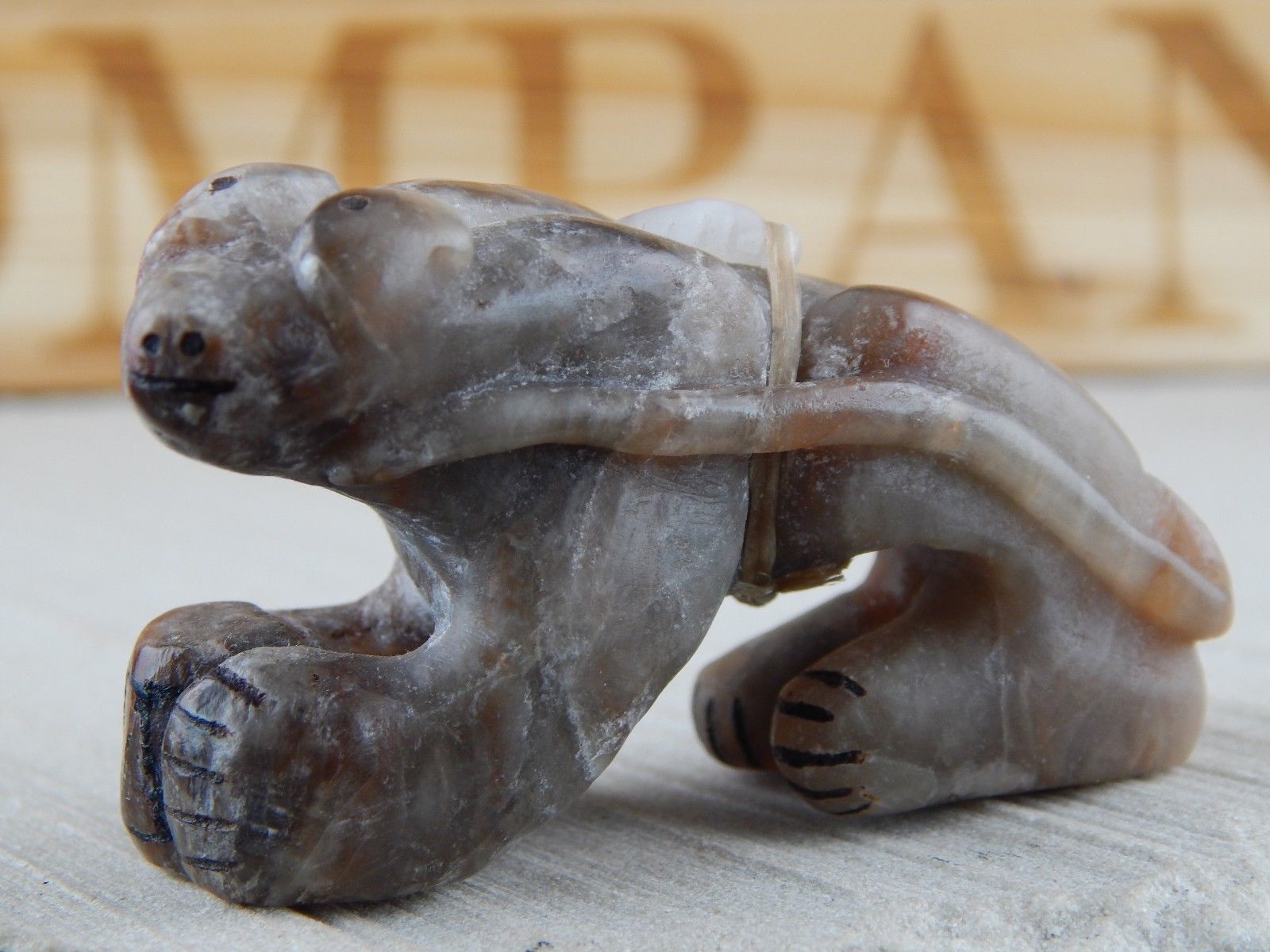 Bear Zuni Fetish Carving - Rick Kallestewa - High Lonesome Trading