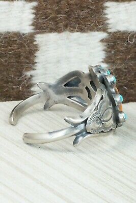 Turquoise, Spiny Oyster & Sterling Silver Bracelet - Jack Bly