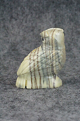 Owl Zuni Fetish Carving - Edison Bobelu
