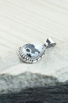 White Buffalo & Sterling Silver Pendant - Alvin Joe