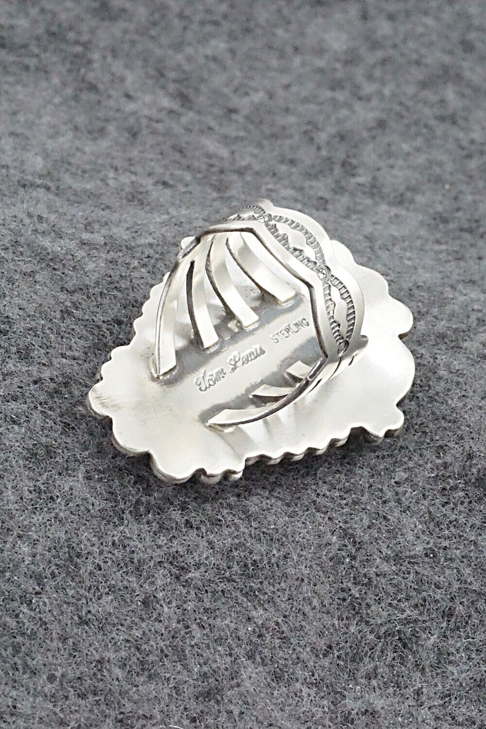 White Buffalo & Sterling Silver Ring - Tom Lewis - Size 8