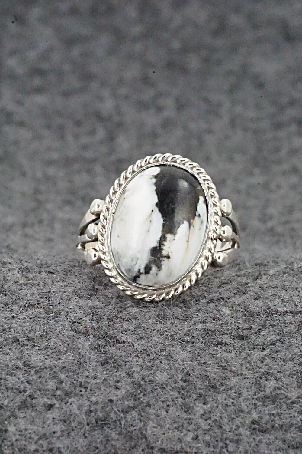 White Buffalo & Sterling Silver Ring - Grace Kenneth - Size 7