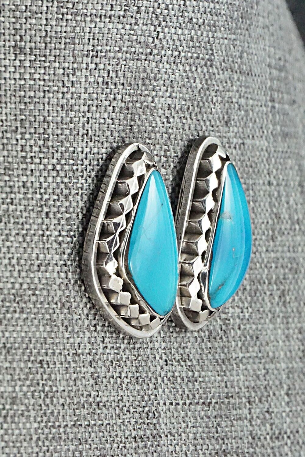 Turquoise and Sterling Silver Earrings - Sharon McCarthy