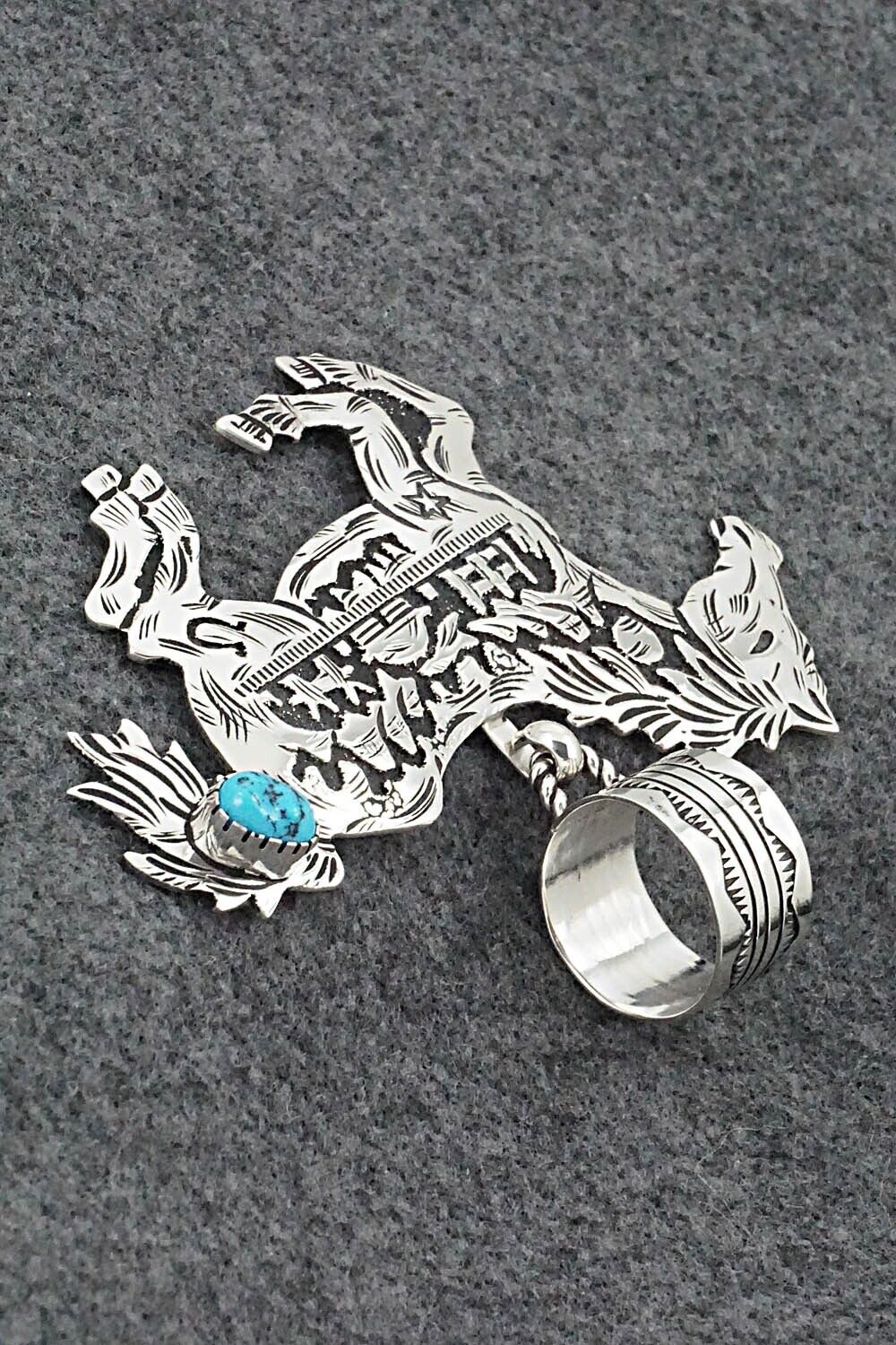 Turquoise & Sterling Silver Pendant - Richard Singer