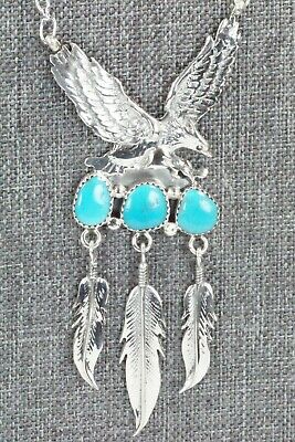 Turquoise & Sterling Silver Necklace - Genevieve Francisco