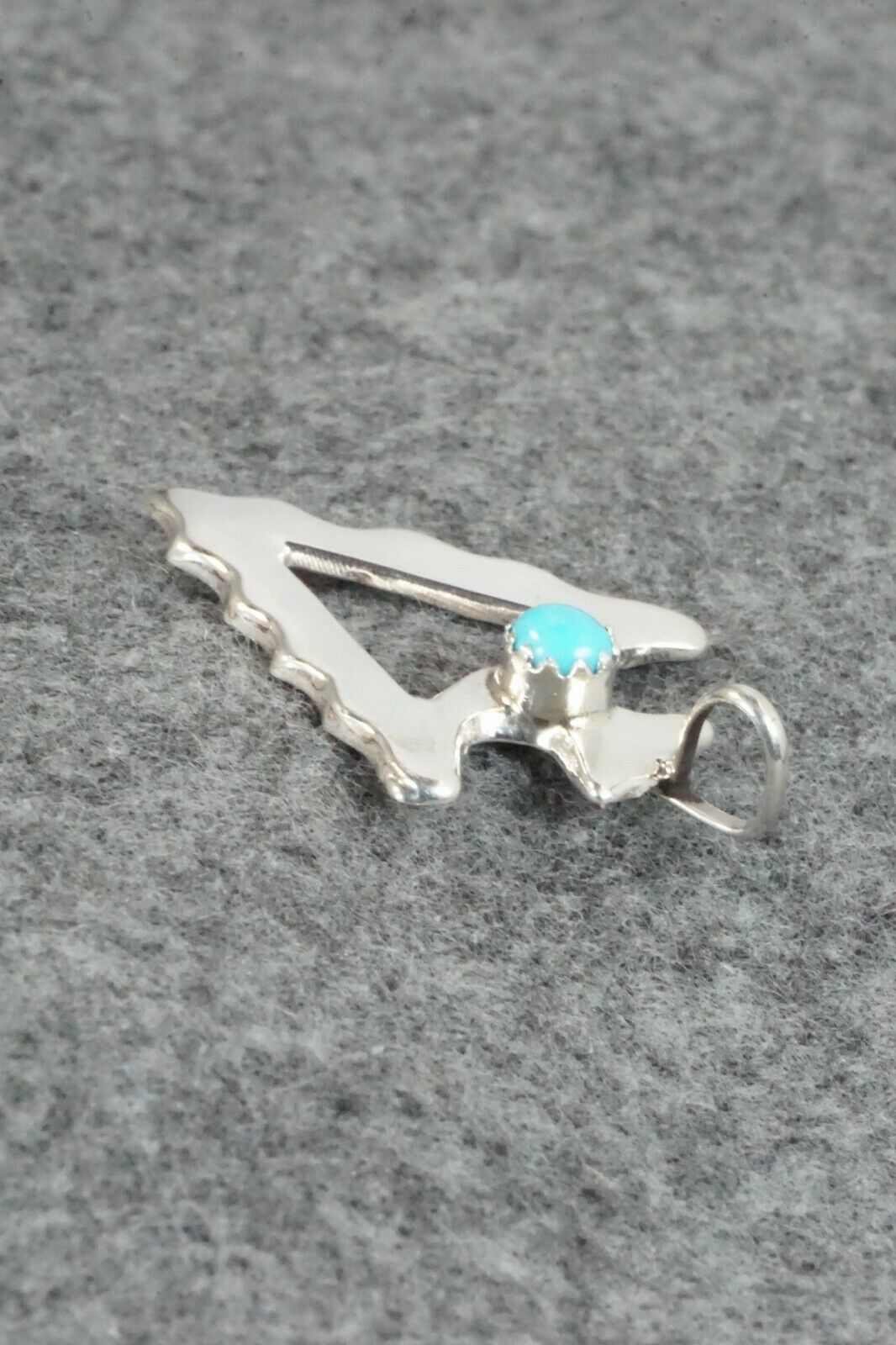 Turquoise & Sterling Silver Pendant - Navajo