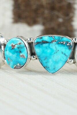 Navajo Turquoise & Sterling Silver Bracelet - Thomas Yazzie
