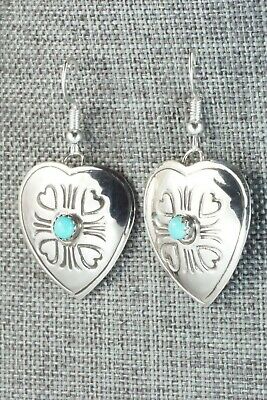 Turquoise & Sterling Silver Earrings - Genevieve Blackgoat
