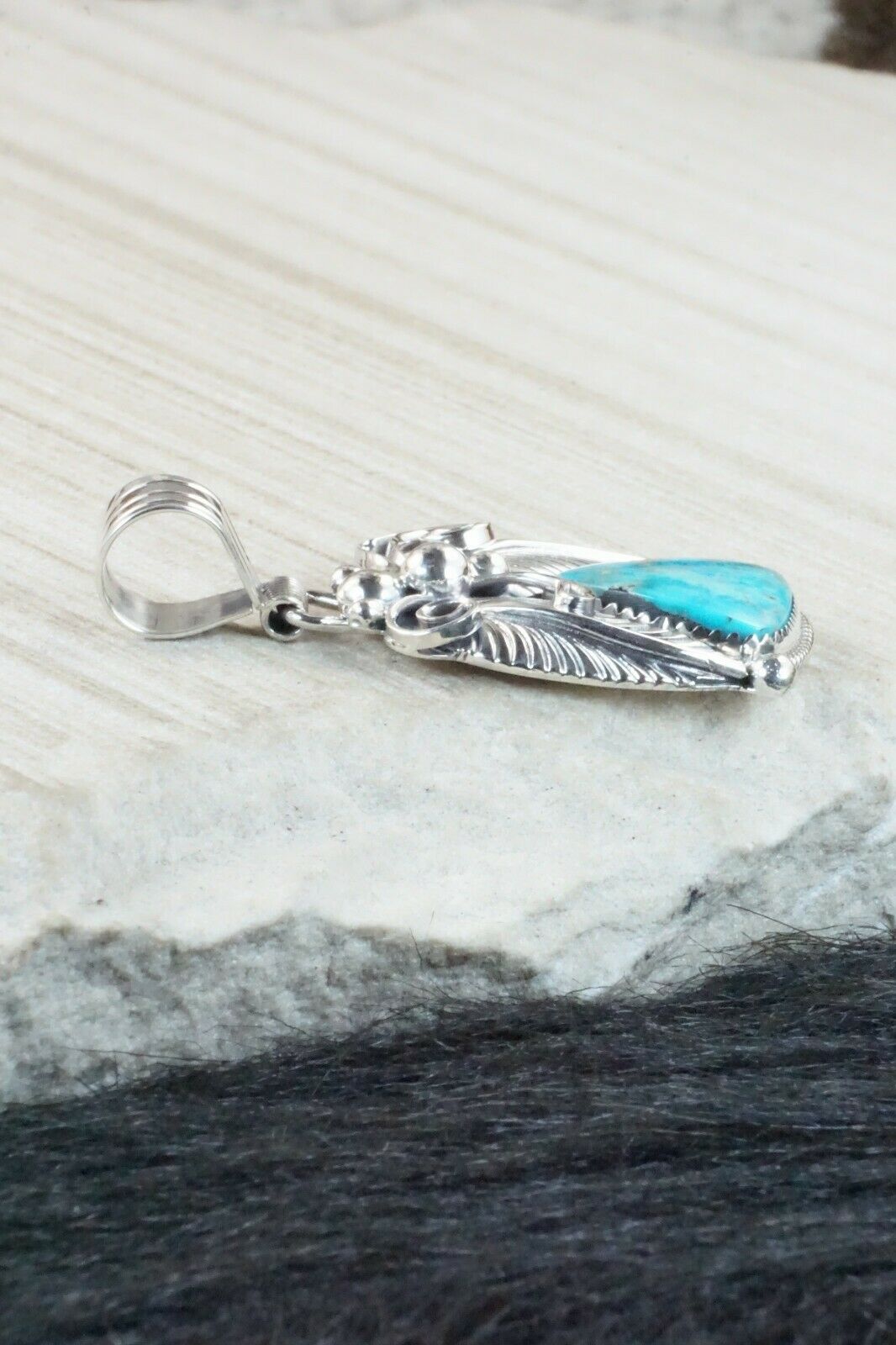 Turquoise & Sterling Silver Pendant - Davey Morgan
