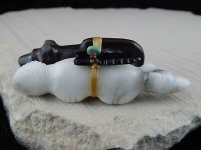 Wolf & Bear Zuni Fetish Carving - Peter Gasper - High Lonesome Trading