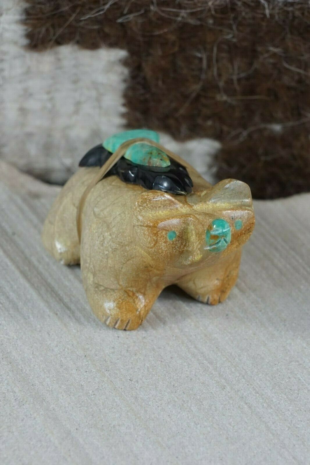 Badger Zuni Fetish Carving - Enrike Leekya - High Lonesome Trading