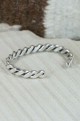 Navajo Sterling Silver Bracelet - Elaine Tahe
