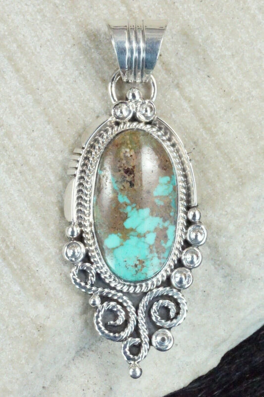 Turquoise and Sterling Silver Pendant - Daniel Benally
