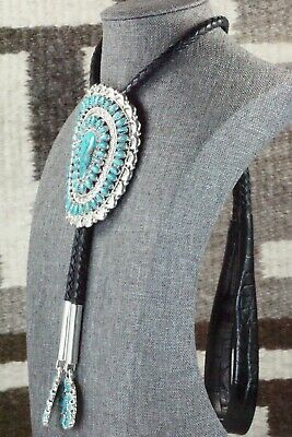 Turquoise & Sterling Silver Bolo Tie - Jazz Wilson - High Lonesome Trading